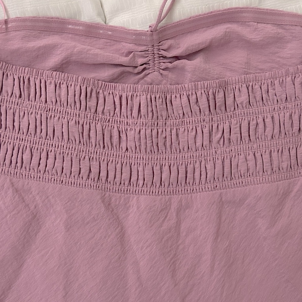 NWOT VINCE Ruched Halter Neck Dress w/ pockets Size XL Lavender Color - Picture 8 of 10